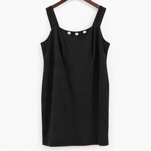 Maya Brooke Dress 22W Black Sheath NWT Jewel Neck Sleeveless Plus Size Formal